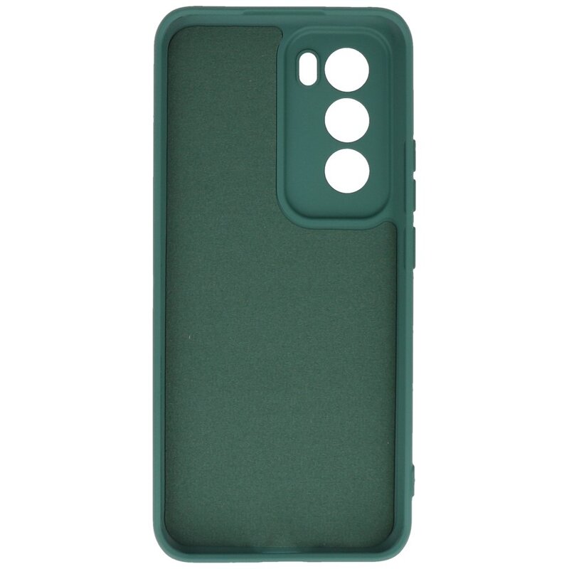 Coque TPU Couleur Mode pour Oppo Reno 12 Vert Foncé