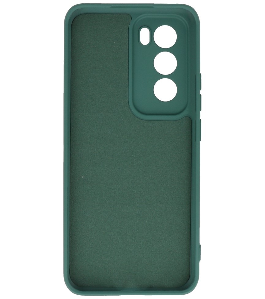 Coque TPU Couleur Mode pour Oppo Reno 12 Vert Foncé