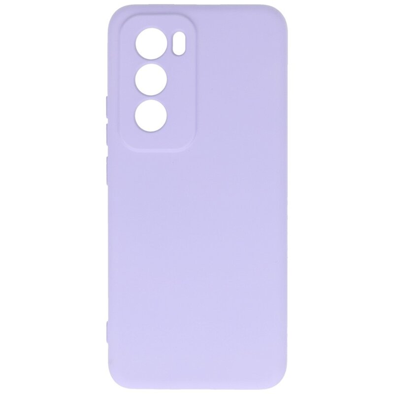 Funda de TPU de color de moda para Oppo Reno 12 Pro 5G Púrpura