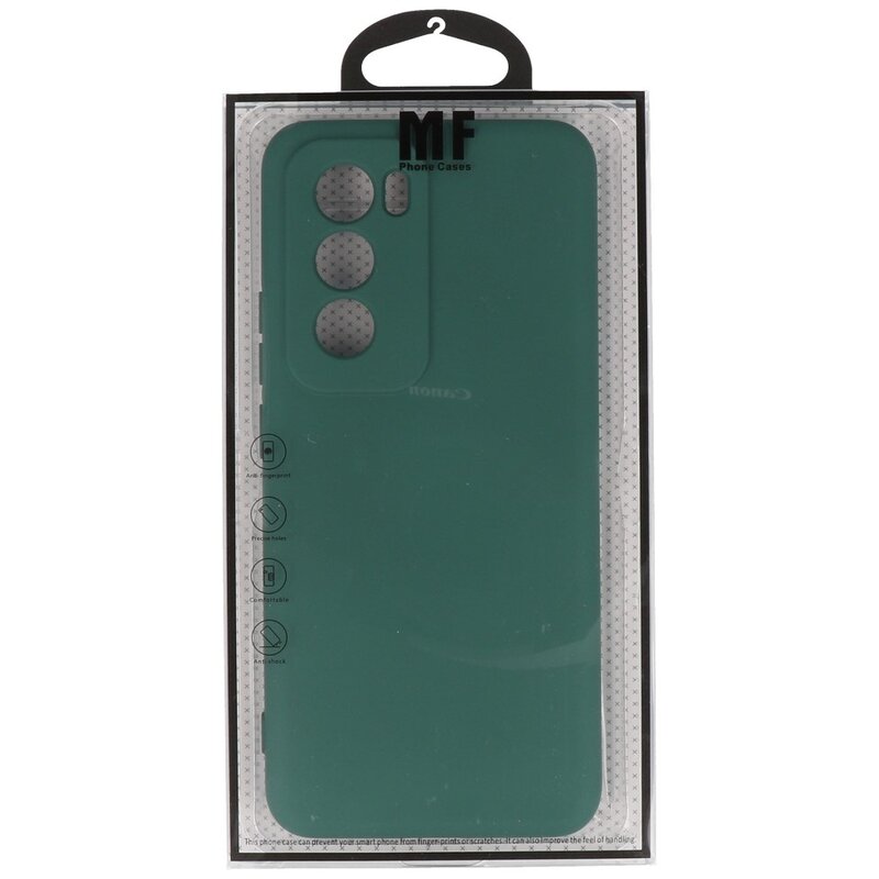 Fashion Color TPU-cover til Oppo Reno 12 Pro 5G Mørkegrøn