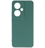 Coque TPU Couleur Mode pour OPPO Reno 11F Vert Foncé