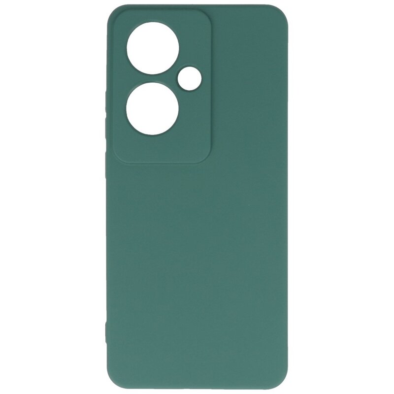 Coque TPU Couleur Mode pour OPPO Reno 11F Vert Foncé