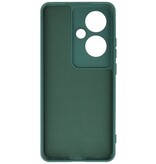 Coque TPU Couleur Mode pour OPPO Reno 11F Vert Foncé