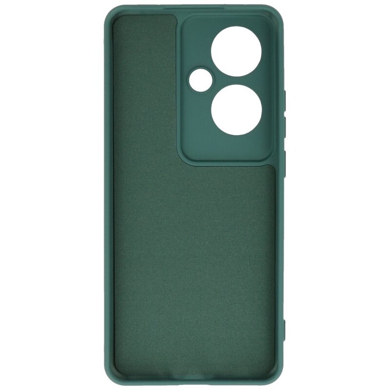 Coque TPU Couleur Mode pour OPPO Reno 11F Vert Foncé
