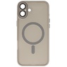 Mat-Transparent met Camera Beschermer Magsafe Case voor iPhone 16 Grijs