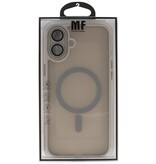 Funda Magsafe Transparente Mate con Protector de Cámara para iPhone 16 Gris