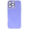 Coque Magsafe transparente mate avec protection d'appareil photo pour iPhone 16 Pro, violet