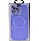 Coque Magsafe transparente mate avec protection d'appareil photo pour iPhone 16 Pro, violet