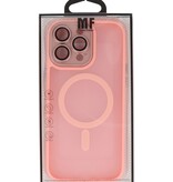 Coque Magsafe transparente mate avec protection d'appareil photo pour iPhone 16 Pro Rose