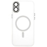 Matte-Transparent with Camera Protector Magsafe Case for iPhone 16 Plus White