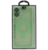 Funda Magsafe Transparente Mate con Protector de Cámara para iPhone 16 Plus Verde