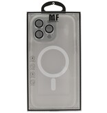 Funda Magsafe Transparente Mate con Protector de Cámara para iPhone 16 Pro Max Azul Marino