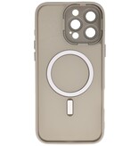 Mat-Transparent met Camera Beschermer Magsafe Case voor iPhone 16 Pro Max Grijs