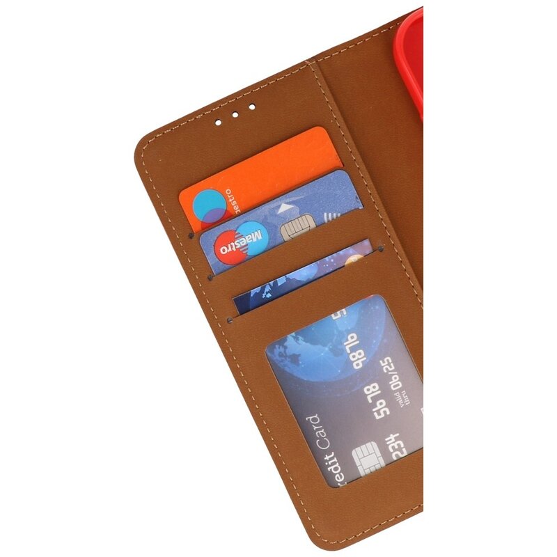 Bookstyle Wallet Cases Cover til iPhone 16 Rød