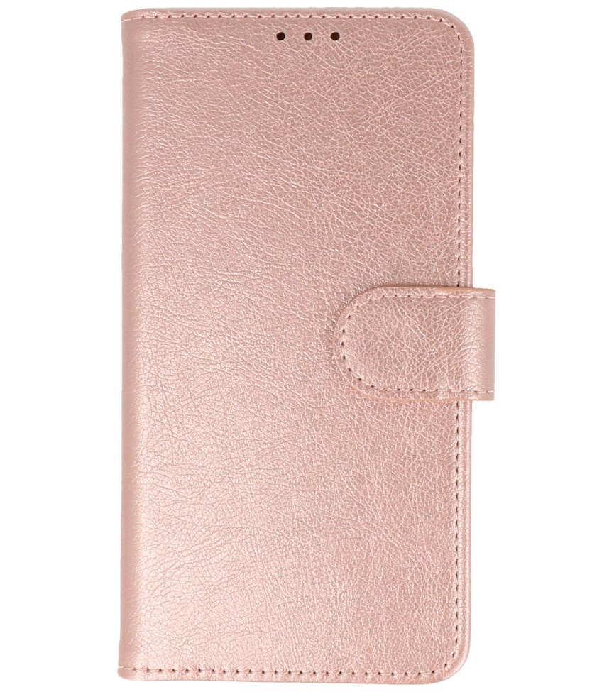 Étui portefeuille Bookstyle pour iPhone 16, or rose