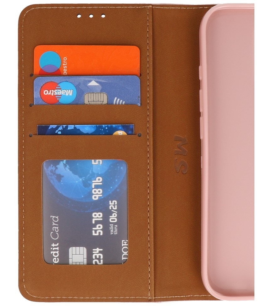 Bookstyle Wallet Cases Cover til iPhone 16 Rose Gold