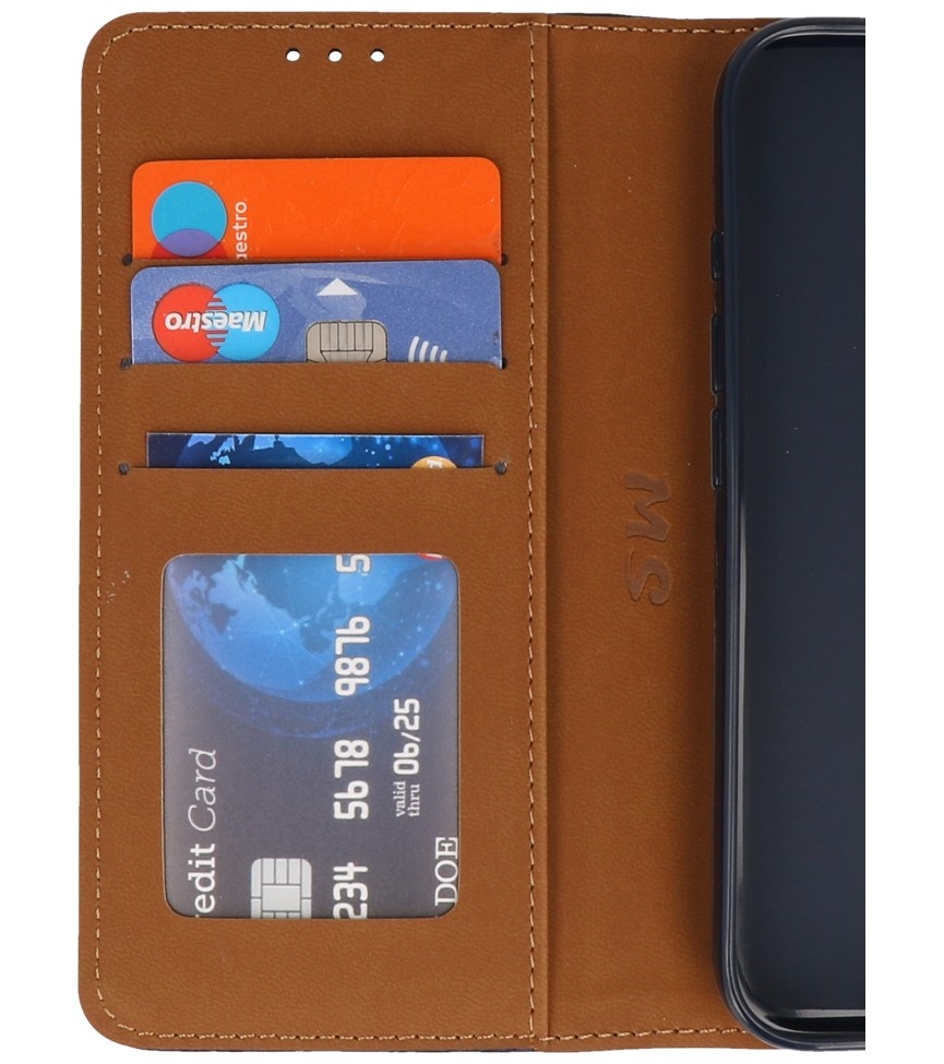 Bookstyle Wallet Cases Hoesje voor iPhone 16 Plus Navy