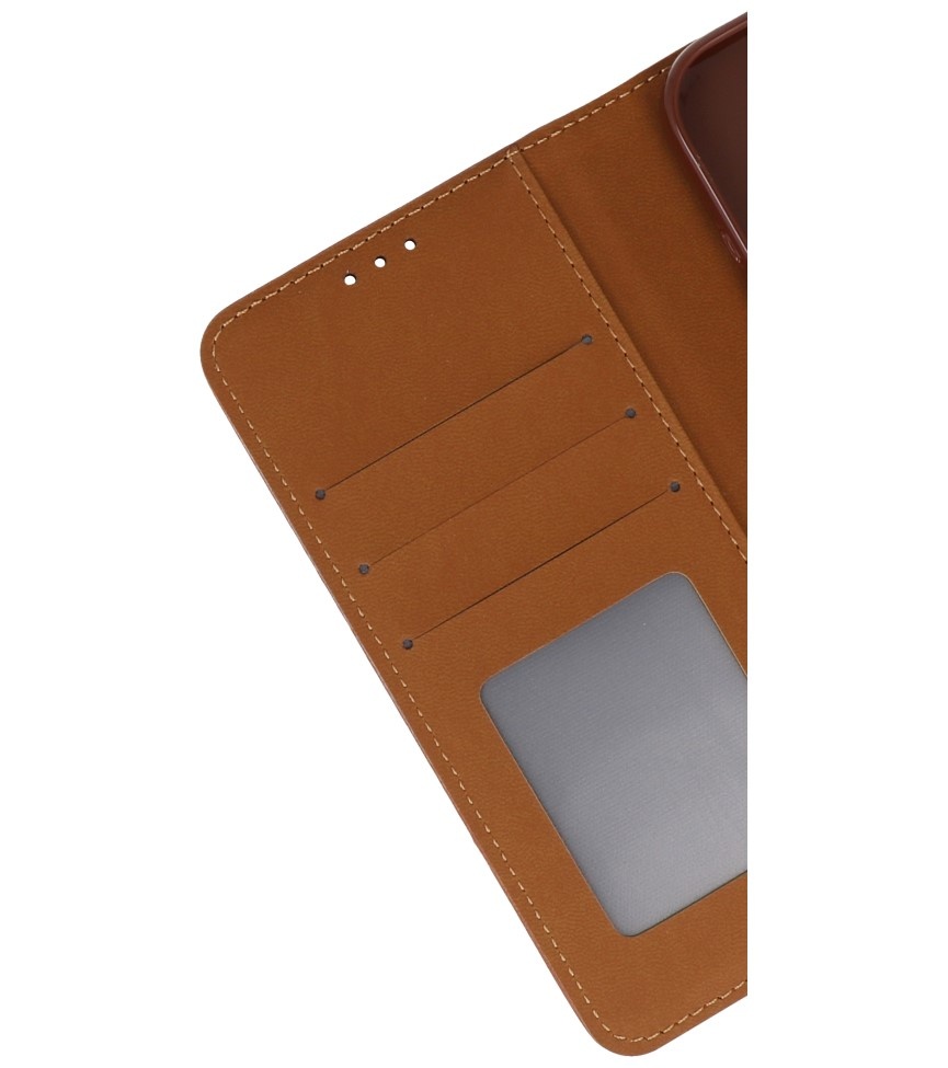 Étui portefeuille Bookstyle pour iPhone 16 Plus marron