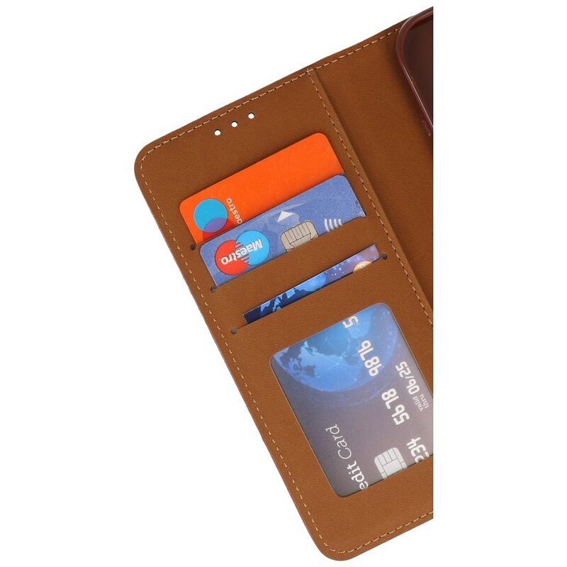 Bookstyle Wallet Cases Hülle für iPhone 16 Plus Braun