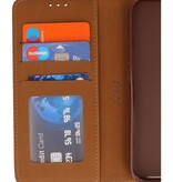 Étui portefeuille Bookstyle pour iPhone 16 Plus marron