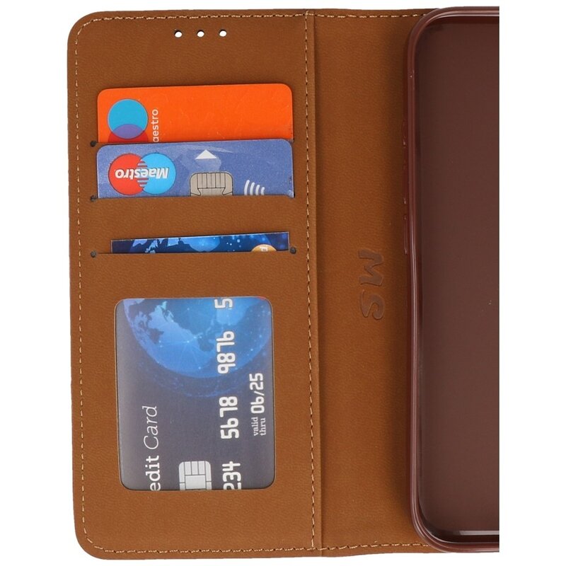 Funda Bookstyle Wallet Cases para iPhone 16 Plus Marrón