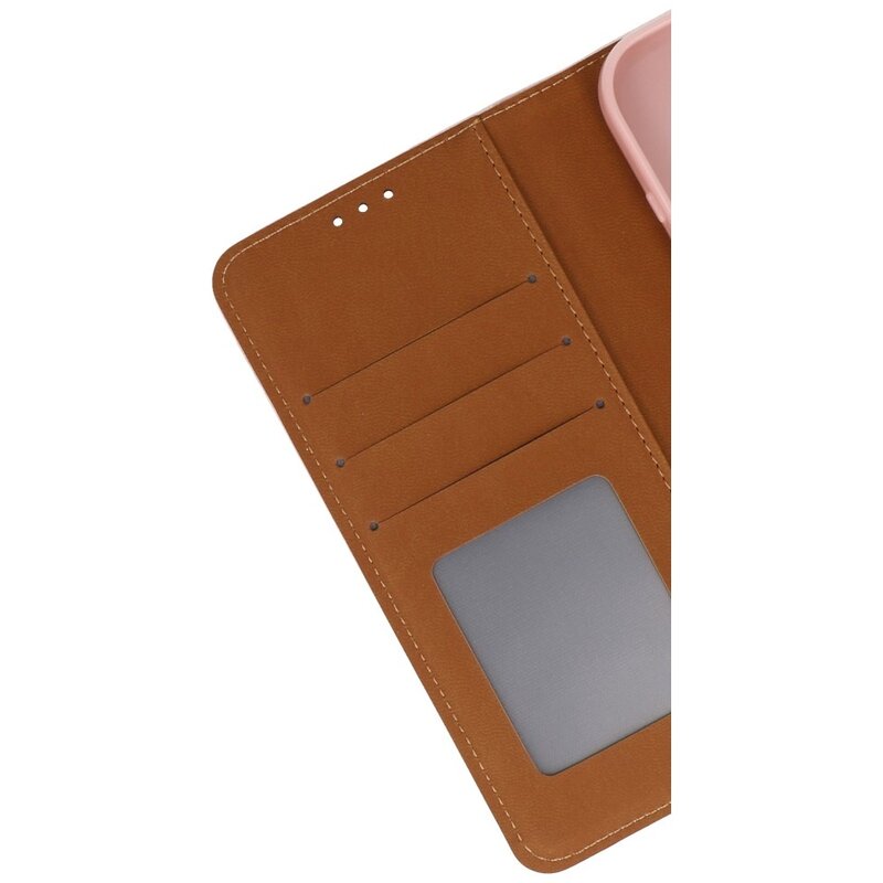 Funda estilo libro tipo billetera para iPhone 16 Plus en oro rosa