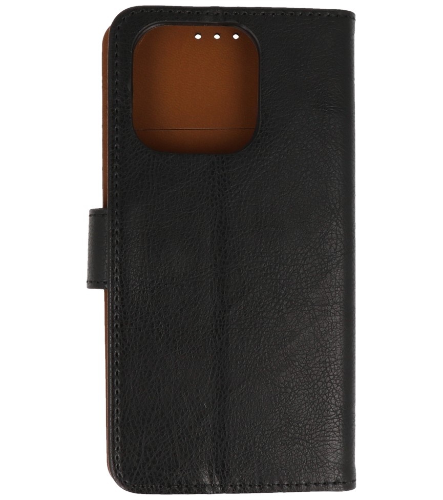 Bookstyle Wallet Cases Hoesje voor iPhone 16 Pro Zwart