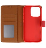 Bookstyle Wallet Cases Cover til iPhone 16 Pro Red