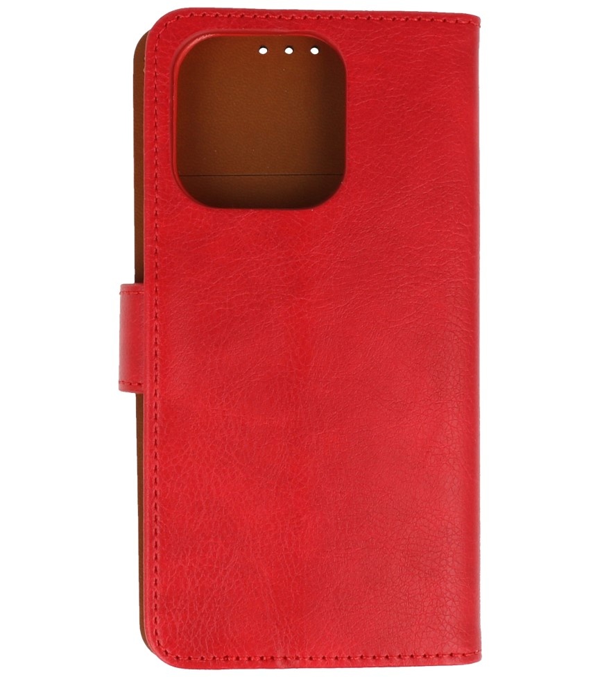 Bookstyle Wallet Cases Cover til iPhone 16 Pro Red