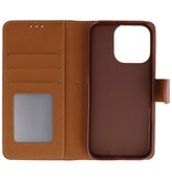 Bookstyle Wallet Cases Hoesje voor iPhone 16 Pro Bruin