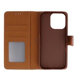 Étui portefeuille Bookstyle pour iPhone 16 Pro Marron