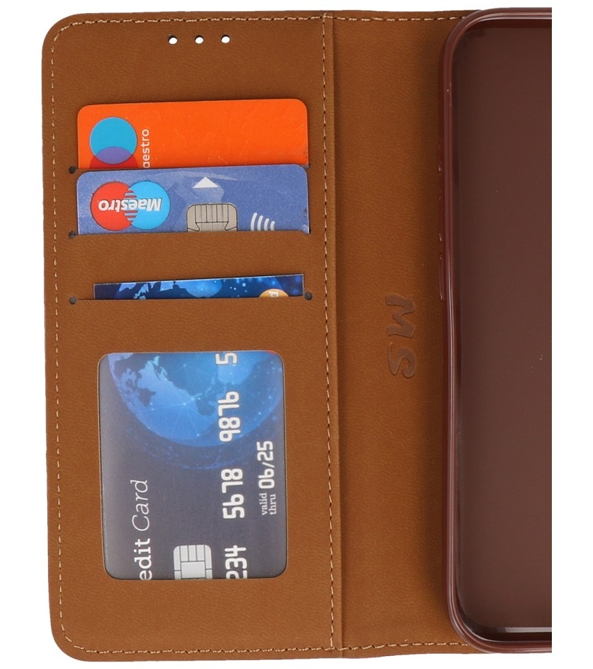 Bookstyle Wallet Cases Hoesje voor iPhone 16 Pro Bruin