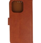 Bookstyle Wallet Cases Hoesje voor iPhone 16 Pro Bruin