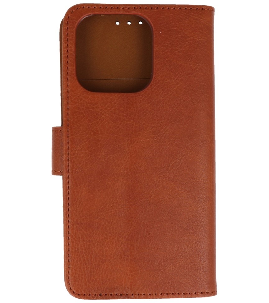 Bookstyle Wallet Cases Hülle für iPhone 16 Pro Braun