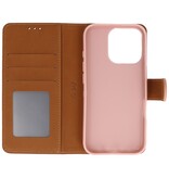 Étui portefeuille Bookstyle pour iPhone 16 Pro, or rose