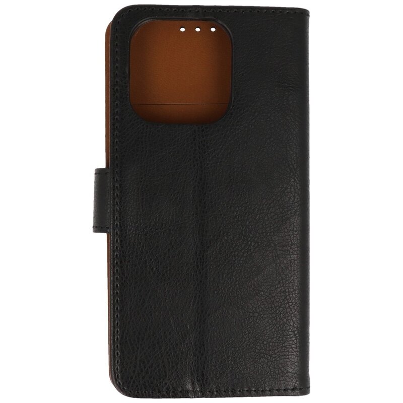 Custodia a portafoglio Bookstyle Custodia per iPhone 16 Pro Max nera