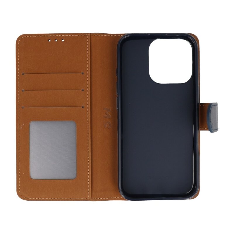 Funda Bookstyle Wallet Cases para iPhone 16 Pro Max Azul Marino