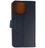 Funda Bookstyle Wallet Cases para iPhone 16 Pro Max Azul Marino