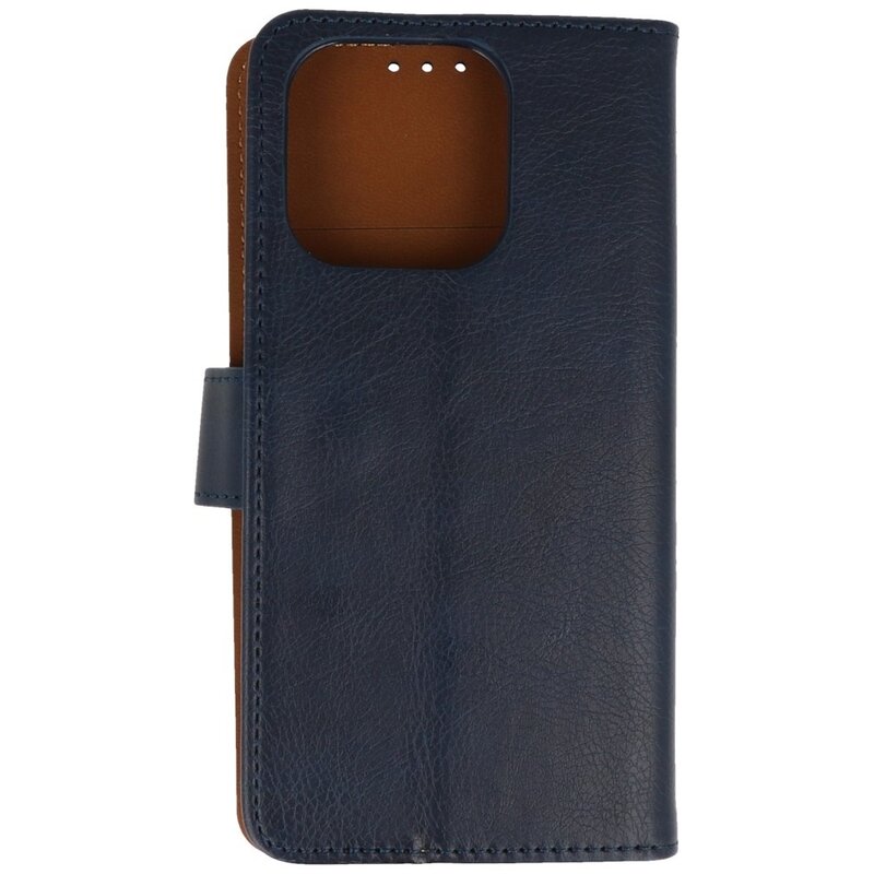 Funda Bookstyle Wallet Cases para iPhone 16 Pro Max Azul Marino