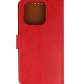 Bookstyle Wallet Cases Hoesje voor iPhone 16 Pro Max Rood