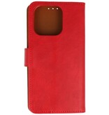 Bookstyle Wallet Cases Cover for iPhone 16 Pro Max Red