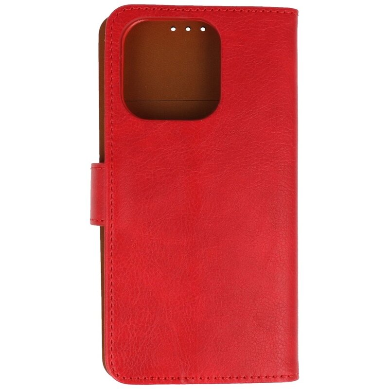 Bookstyle Wallet Cases Cover for iPhone 16 Pro Max Red