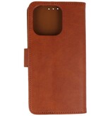Bookstyle Wallet Cases Hoesje voor iPhone 16 Pro Max Bruin