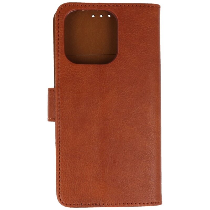 Étui portefeuille Bookstyle pour iPhone 16 Pro Max marron