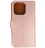 Bookstyle Wallet Cases Hoesje voor iPhone 16 Pro Max Rose Goud