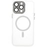 Mat-Transparent met Camera Beschermer Magsafe Case voor iPhone 15 Pro Wit