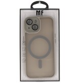 Matt-transparente MagSafe-Hülle mit Kameraschutz für iPhone 15 Plus, Grau