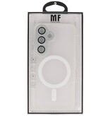 Matte-Transparent with Camera Protector Magsafe Case for Samsung Galaxy S24 White