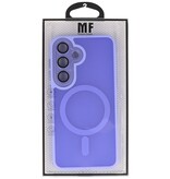 Étui MagSafe mat transparent avec protection pour appareil photo pour Samsung Galaxy S24 - S25 violet