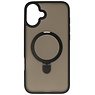 Magsafe Matt Transparent – Kameraschutzhülle mit Standfunktion für iPhone 16 Schwarz